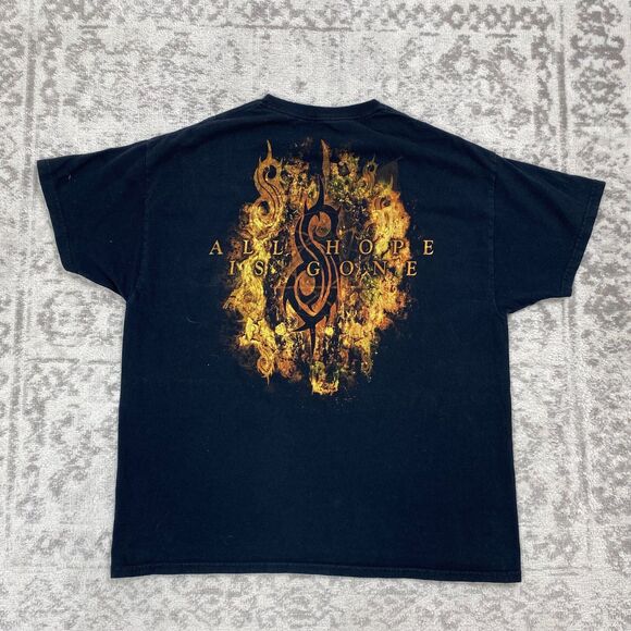 Slipknot T Shirt All Hope Is Gone Metal Graphic Tee Black Band T Shirt Size XL - Picture 2 of 7